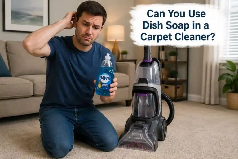 Can you use dish soap in a carpet cleaner?
